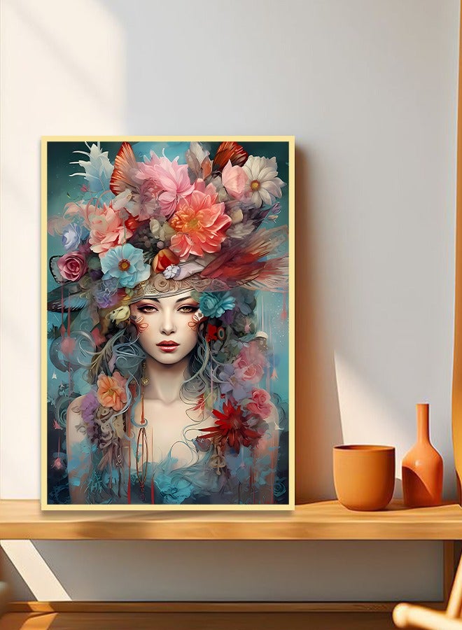 4gdran Canvas Wall Art For Wall Decoration Abstract Design With A Hollow Frame Size 120x80cm One Piece  - Image 1