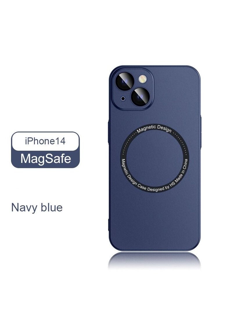 HEXABEX - Slim Case for iPhone 14 Ultra Thin Slim Matte Magnetic Magsafe Wireless Charging Case for Apple iPhone 14 6.1 Navy Blue - Image 1