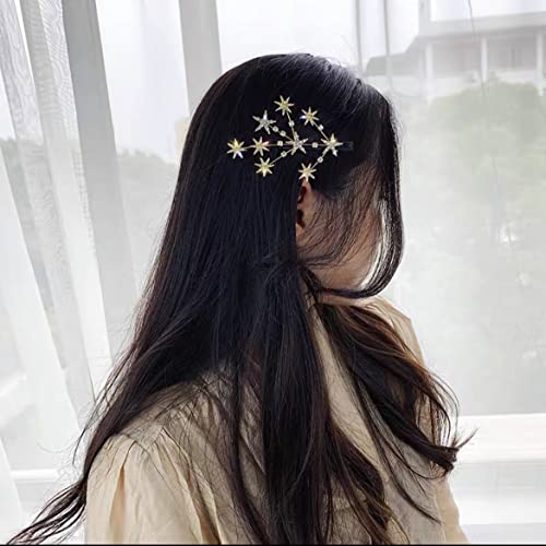 FAVELA Star Wedding Cristal Rhinestone Tree Hair Pin Barrettes Hair Clips | Stylish and Comfortable Juda Pin Hairpins Hair Accessories Jewellery Set for Womens and Girls (Silver, Pack of 2) - Image 5