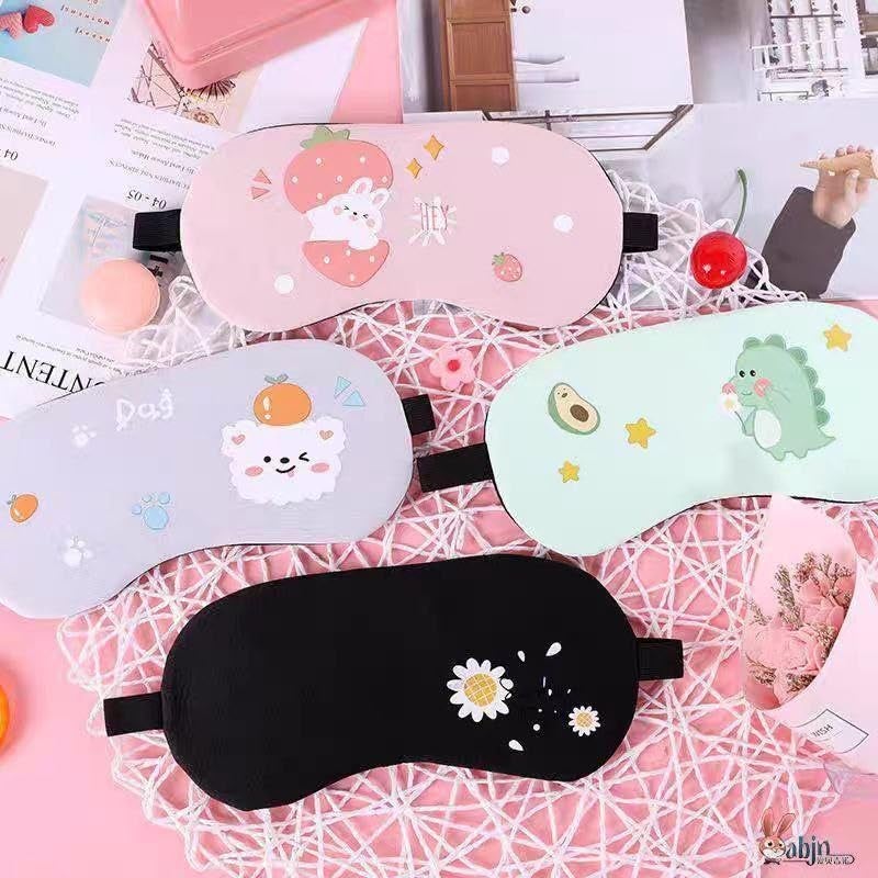 Gel Eye Mask for Dark Circles, Puffiness & Relaxation – Adjustable Sleep Mask Cotton – منامة عين قطن مع كيس جل للهالات والاسترخاء