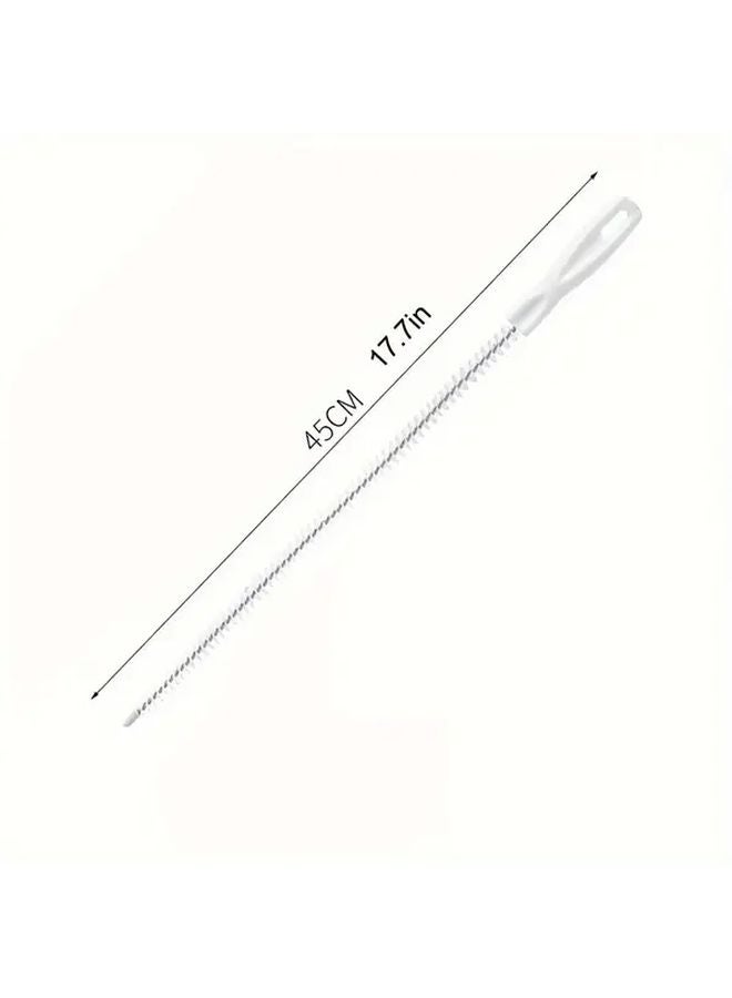 White Manual Drain Clog Remover Tool Flexible Sink Snake Brush Rotating Mechanism Hand Operated For Sinks Showers Bathtubs Toilets - Image 5