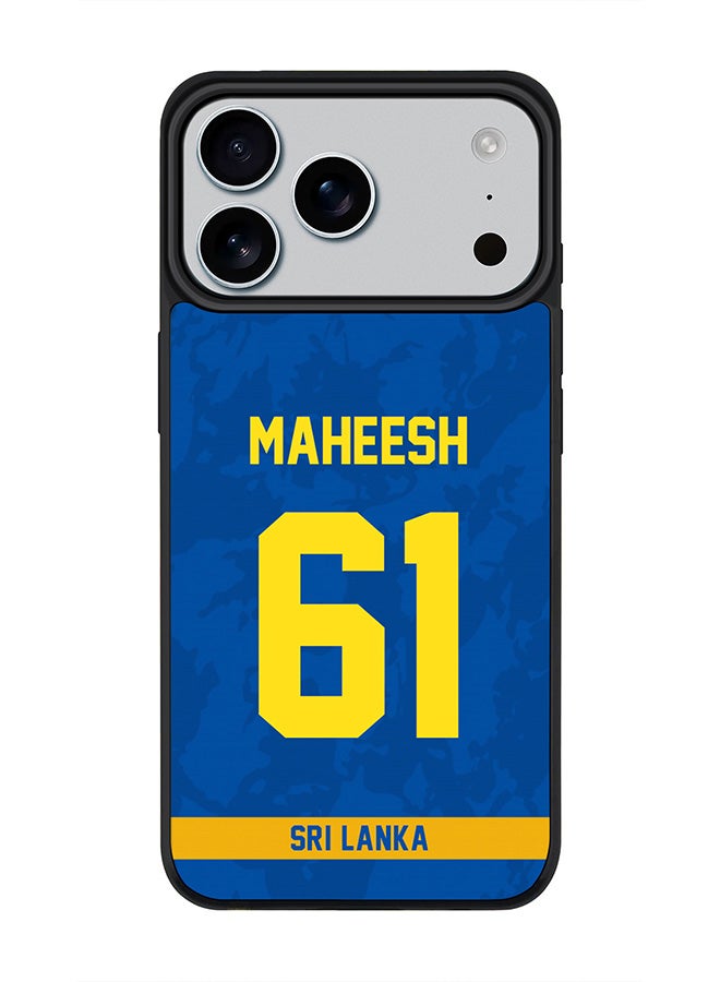Stylizedd iPhone 17 Pro Max Case, [Compatible with MagSafe] Slim Magnetic cover Phone Case iPhone 17 Pro Max -Sri lanka Maheesh Theekshana, Jersey No 61 - Image 1