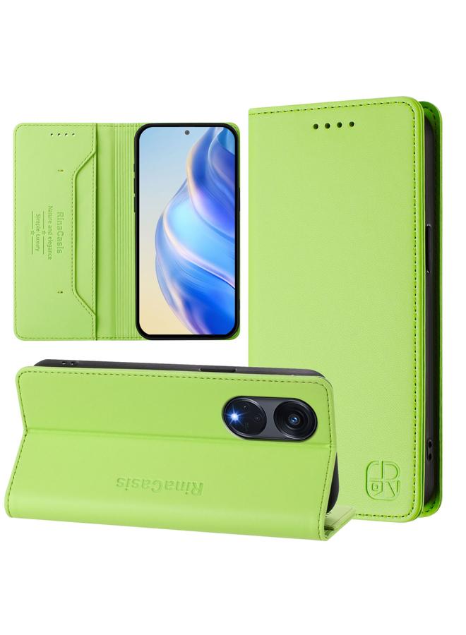 اس-توب جراب لهاتف OPPO A1 Pro 5G / Reno8 T 5G Global RC01 جراب هاتف جلدي مزدوج الطي مزود بخاصية الشفط المغناطيسي بتقنية RFID - Image 1