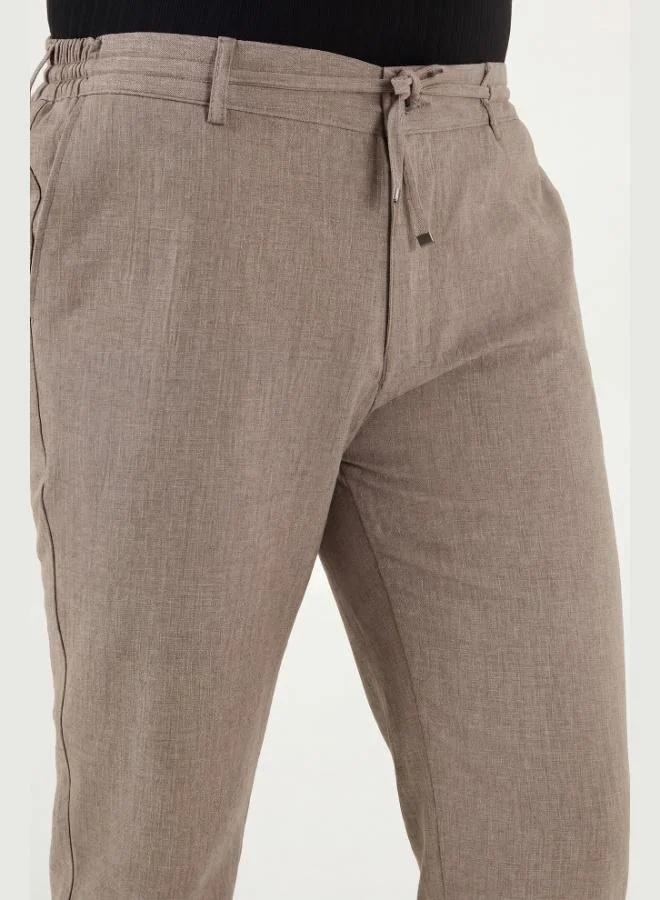 Buratti  Buratti Slim Fit Regular Waist Tapered Leg Trousers Men's Pants 6843649 for Men | Best Price UAE