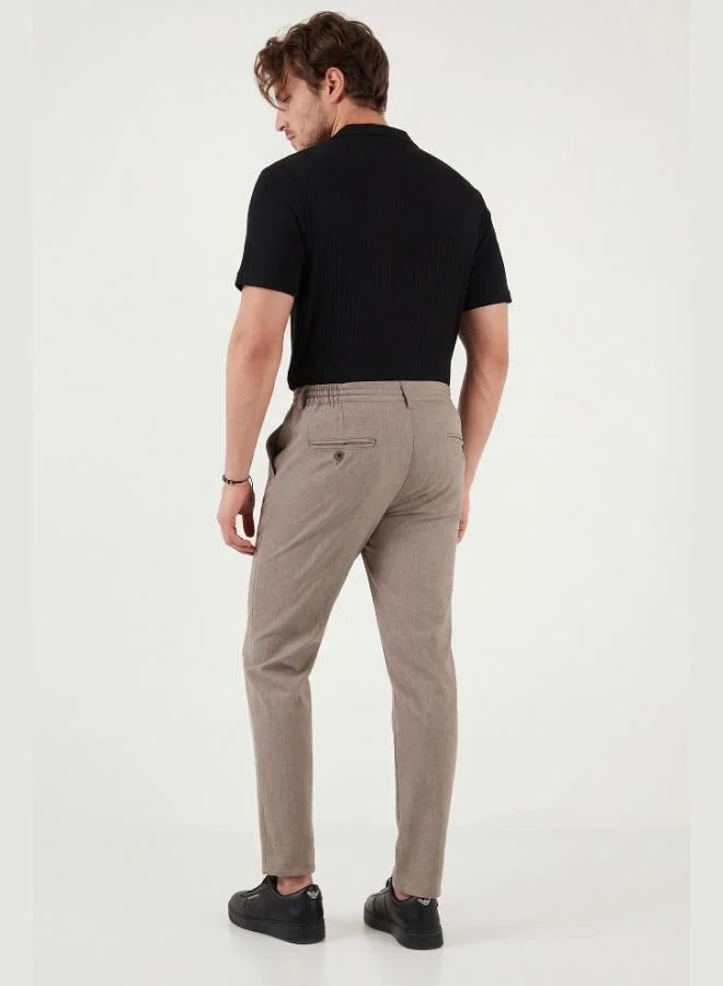 Buratti  Buratti Slim Fit Regular Waist Tapered Leg Trousers Men's Pants 6843649 for Men | Best Price UAE