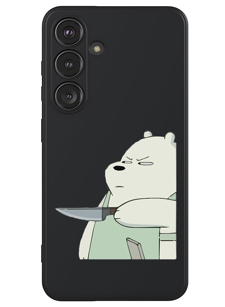 Theodor Protective Slim Fit Case Liquid Silicone Cover with Full Body Protection Anti-Scratch Shockproof Case For Samsung Galaxy S25 Plus (Black) - Dont touch my Bag - Image 1