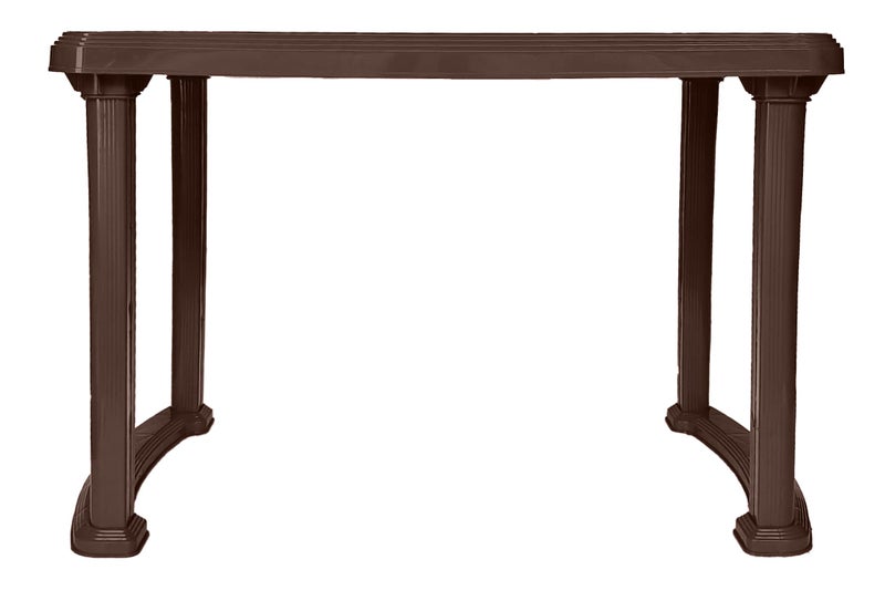 EASY.DAY EASYDAY Arjun Plastic Dining Table for Restaurant, Home, Study, Cafetaria | Plastic Table for Kids/Glossy Finish Multipurpose Table for Indoor & Outdoor Use(Globus Brown) - Image 3