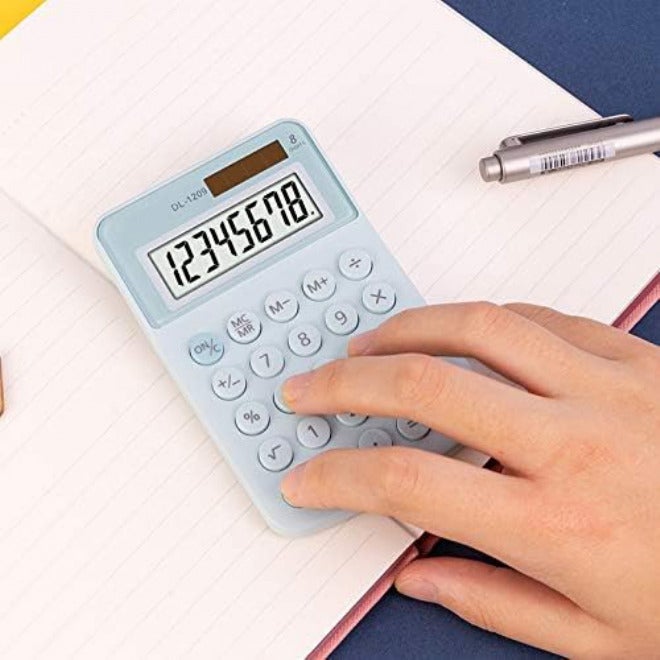 آلة حاسبة شمسية بلون جميل، مناسبة للطلاب، سهلة الحمل والاستخدام، للمدارس والمكاتب (D) - Image 4
