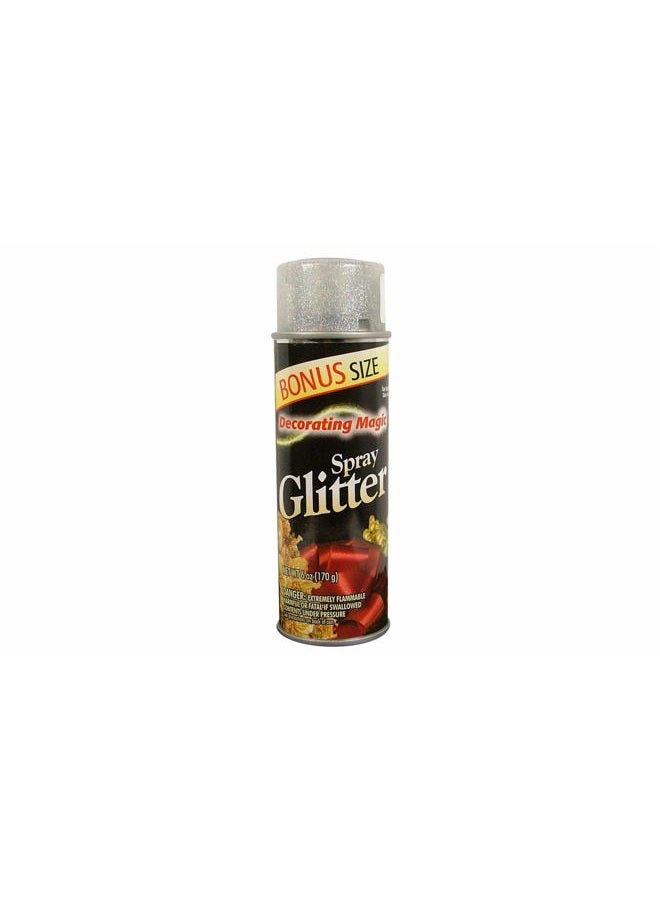 Chase DMSG-3311 Decorating Magic Spray Glitter, 6-Ounce, Silver
