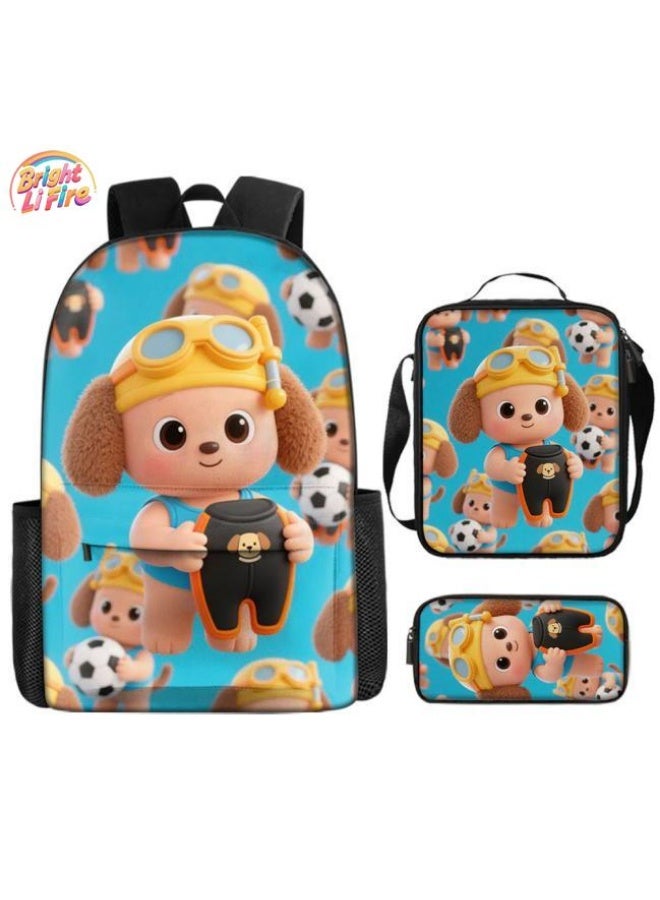 Bright Li Fire Cute cartoon bag set | shoulder + handbag + stationery bag | school season/holiday gift hot recommendation  - Image 1