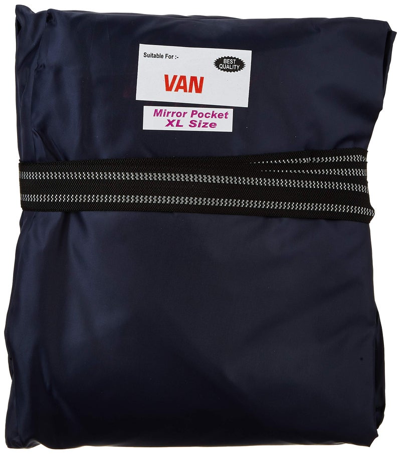 ARNV Mirror Pocket, Fabric Car Body Cover with Mirror Pockets and Tie Belt for Maruti Omni/Van(Blue and Green) - Image 5