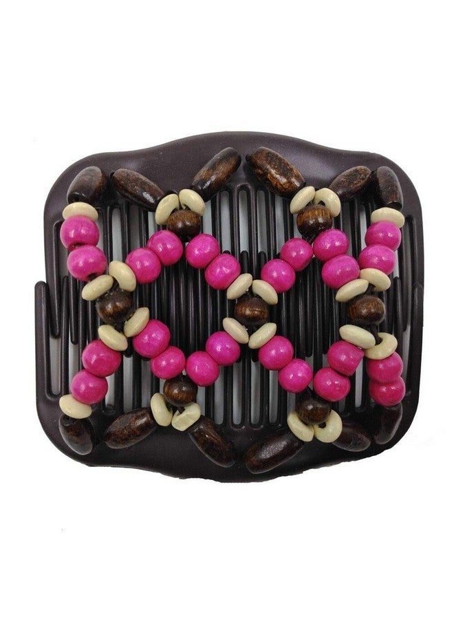 Lovef 4 Pieces Beads Hair Combs Magic Elastic Hair Clips Stretchy Hair Comb Double Clips For Women Girls Hair Accessory - Image 4