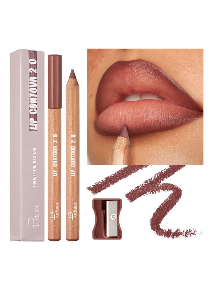 pudaier Lip Contour 2.0-Creamy Like Butter Matte Lip Pencil, Waterproof & Smudge-Proof Matte Pencil, Long-Lasting & Durable, Smooth & Easy Glide, Non-Smudge, Contouring, Filling & Layering #04 - Image 1