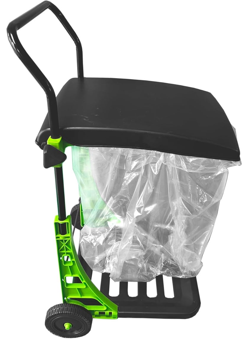 Bosmere Bosmere W305LVC Purpose Garden Cart Adjustable Collapsible Yard Waste Can Portable Trash Bin Forest Green  - Image 3