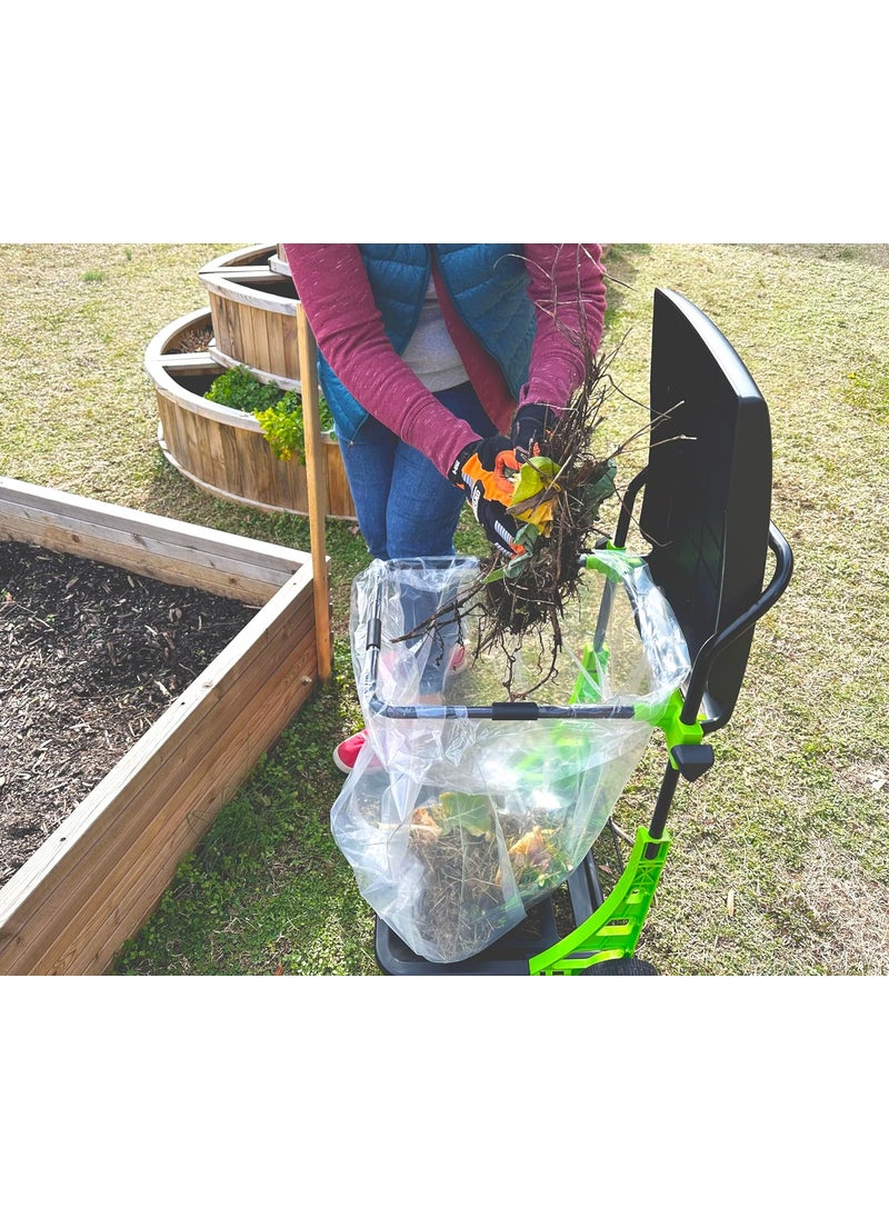 Bosmere Bosmere W305LVC Purpose Garden Cart Adjustable Collapsible Yard Waste Can Portable Trash Bin Forest Green  - Image 5