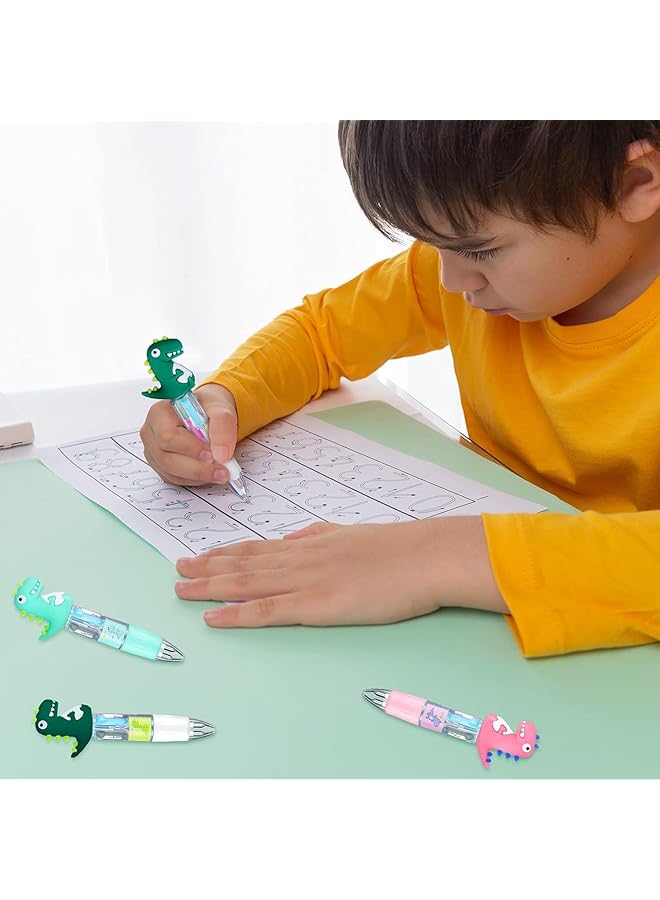erorex 12 Pcs Dinosaur Pen Multicolor Dinosaur Ballpoint Pen Retractable Dinosaur Pen Shuttle Pen For Kid Office School Classroom Party Favors Goodie Bags Fillers Birthday Day Gifts And Prize - Image 3