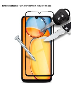 دبليو تيك شاومي ريدمي 13 سي 4 جي 2023 / شاومي بوكو C65 4G 2023 بريميوم E2E واقي شاشة زجاجي مقوى بغطاء كامل الغراء (MSGECN) - شفاف / أسود  - Image 3