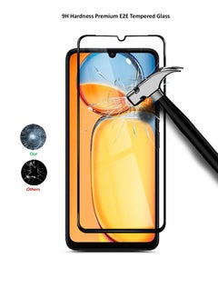 دبليو تيك شاومي ريدمي 13 سي 4 جي 2023 / شاومي بوكو C65 4G 2023 بريميوم E2E واقي شاشة زجاجي مقوى بغطاء كامل الغراء (MSGECN) - شفاف / أسود  - Image 4