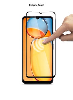 دبليو تيك شاومي ريدمي 13 سي 4 جي 2023 / شاومي بوكو C65 4G 2023 بريميوم E2E واقي شاشة زجاجي مقوى بغطاء كامل الغراء (MSGECN) - شفاف / أسود  - Image 5