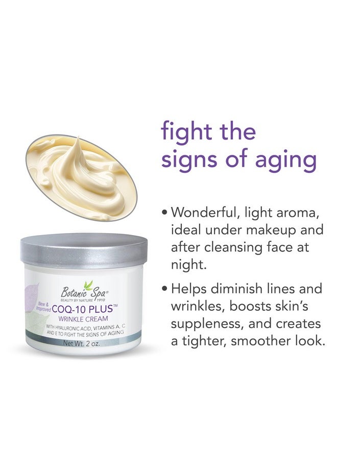 Botanic Spa Coq10 Plus Wrinkle Cream With Hyaluronic Acid Vitamins A C & E Helps Diminish The Appearance Of Lines And Wrinkles 2 Oz  - Image 5