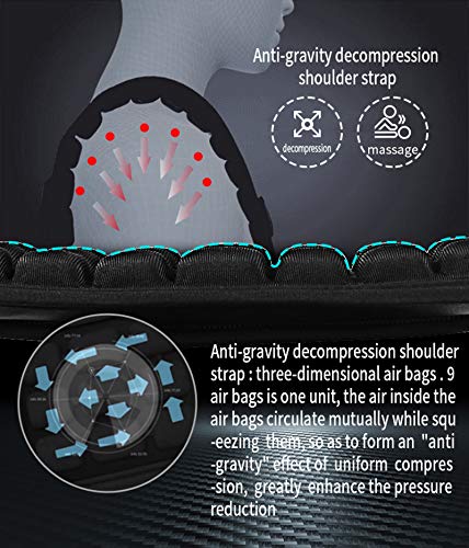 None/Brand Updated Shoulder Strap Pad Detachable with 3 rows Decompression Air Cushion, Ventilated, Quick-dry, Non-slip for Messenger, Laptop, Camera, Bags, Duffel, Guitar, Backpacks (Black) (10.24x3.54in | 1pc) - Image 4