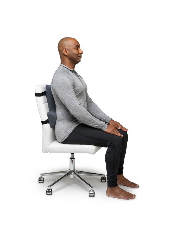 او بي تي بي دعامة الظهر القطنية الصدرية من OPTP - دعم كامل للظهر والقطني لتحسين وضعية الجلوس، ودعم للظهر العلوي/السفلي للكرسي، ووسادة ظهر السيارة للسفر - Image 3