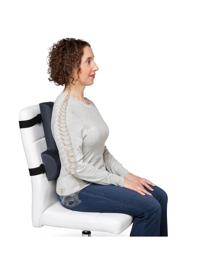 او بي تي بي دعامة الظهر القطنية الصدرية من OPTP - دعم كامل للظهر والقطني لتحسين وضعية الجلوس، ودعم للظهر العلوي/السفلي للكرسي، ووسادة ظهر السيارة للسفر - Image 1