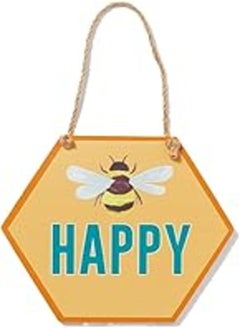 Matalan Matalan Decorative Bee Print Sign Board, 45 cm Size, Multicolour 