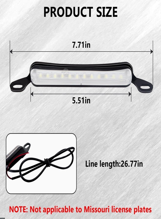 BFXM LED License Plate Lights 12 V DC Universal License Plate Light, Waterproof Tag Lamp Assembly Replacement LED Plate Light for Car Trailer UTV ATV Truck RV Boat (White) - Image 2