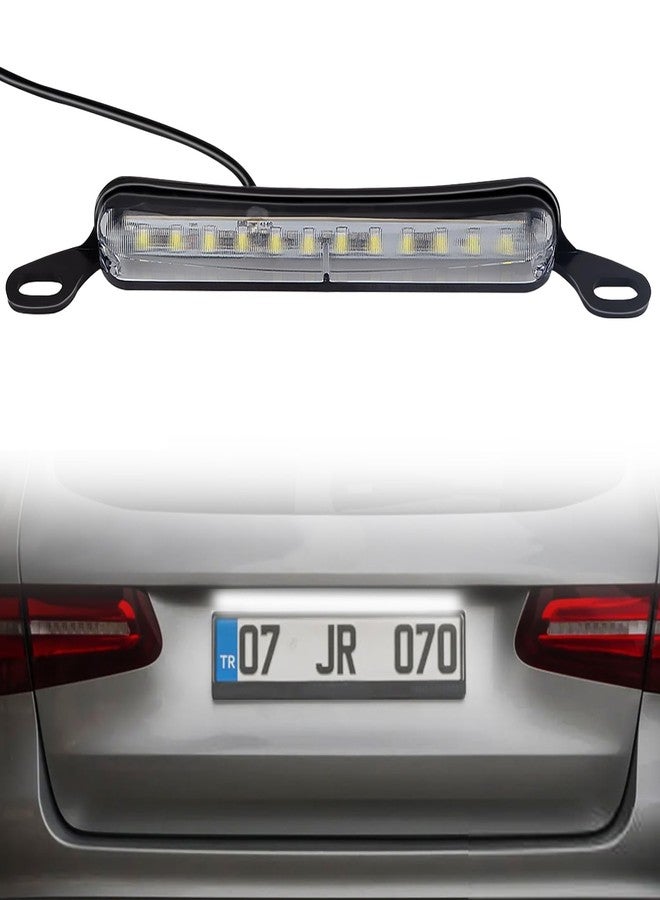 BFXM LED License Plate Lights 12 V DC Universal License Plate Light, Waterproof Tag Lamp Assembly Replacement LED Plate Light for Car Trailer UTV ATV Truck RV Boat (White) - Image 1