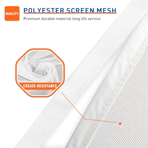 MAGZO Magnetic Screen Door Fits Door Size 36 x 80 Inches White, Screen Size 38 x 81 Inches Side Opening Polyester Screen Curtain for Patio Door - Image 5