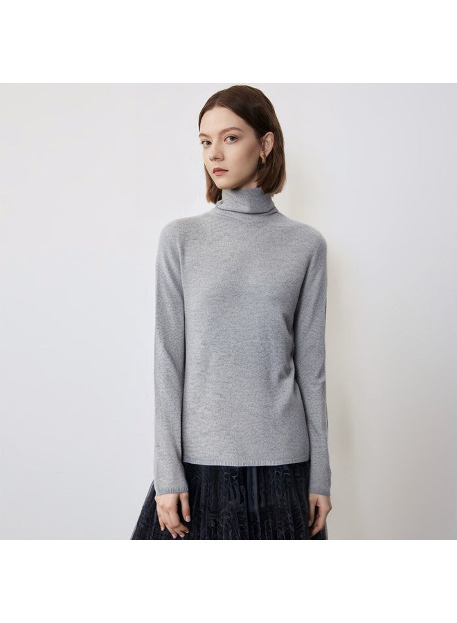 Fapai Warm, Comfortable, Slim-fitting, Versatile, Fashionable Cowl Neck Knitted Wool Sweater - Image 3
