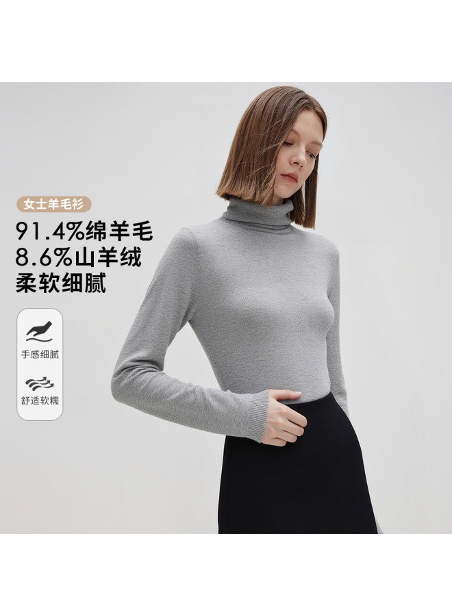 Fapai Warm, Comfortable, Slim-fitting, Versatile, Fashionable Cowl Neck Knitted Wool Sweater - Image 2
