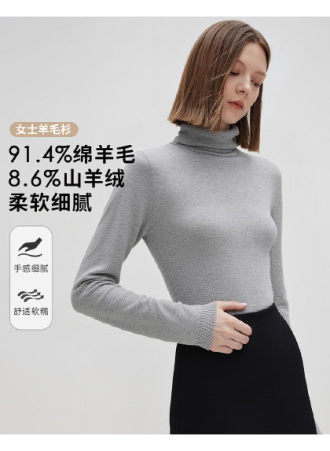 Fapai Warm, Comfortable, Slim-fitting, Versatile, Fashionable Cowl Neck Knitted Wool Sweater - Image 1