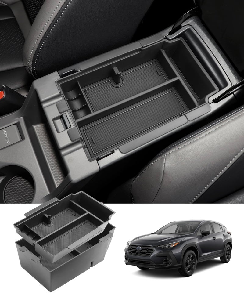 Coleya 2 Layer-2024 2025 2026 Crosstrek Center Console Organizer for Subaru Crosstrek (Base/Premium/Sport/Limited/Wildernes),Durable ABS 2025 Crosstrek&Impreza Tray 2026 Crosstrek Hybrid Accessories - Image 1