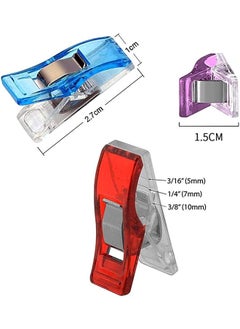 HS Multipurpose Sewing Clips, Premium Quilting Clips Assorted Colors Fabric Clips for Sewing Supplies, Sewing Fasteners Clips, Quilting Accessories Crafting Tools (50Pcs)  - Image 3