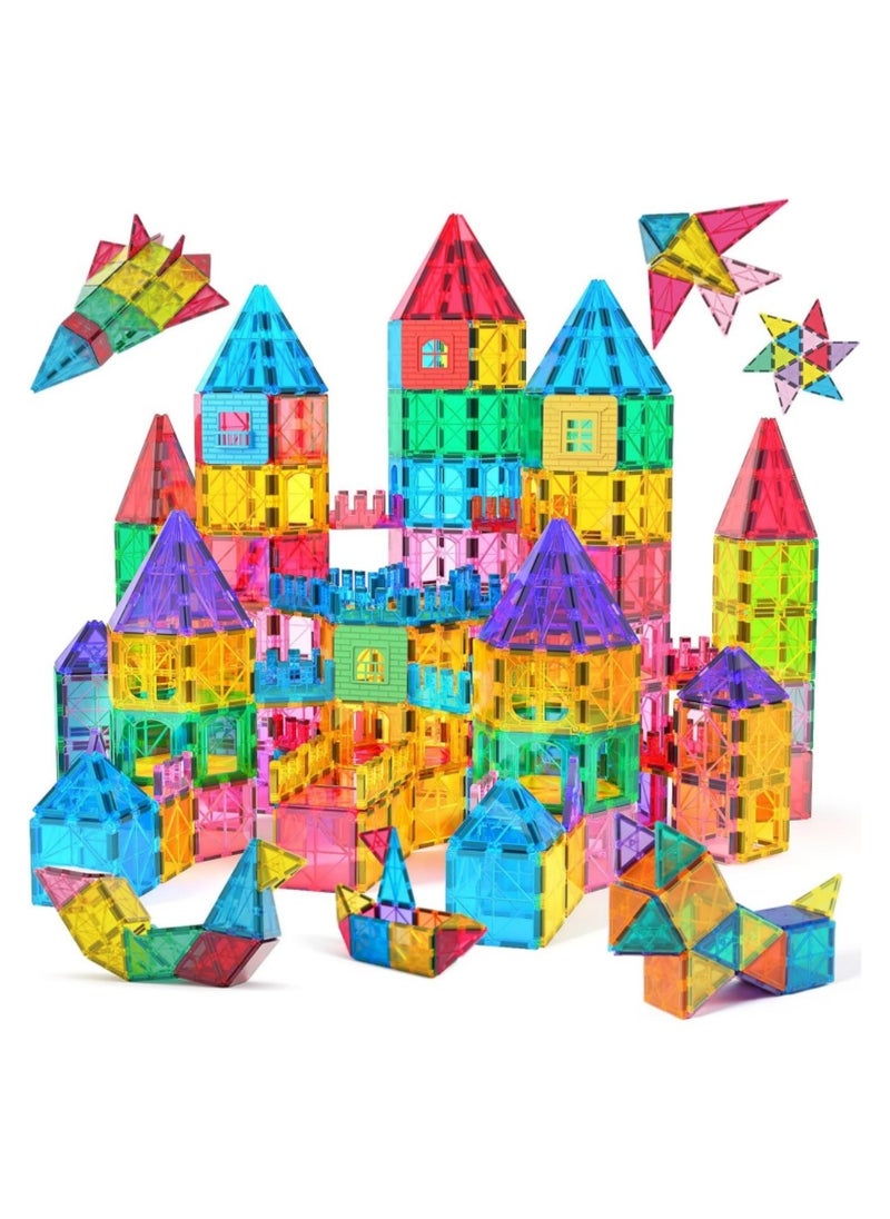 Mmmon 88Pcs Magnetic Tiles Kids Magnetic Blocks Building Sets 3D Magnet Tile Building Blocks Toy Construction Educational Toys Gifts for Toddlers Boys Girls  - Image 1
