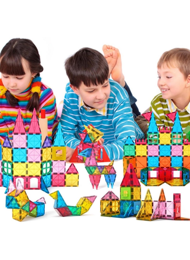 Mmmon 88Pcs Magnetic Tiles Kids Magnetic Blocks Building Sets 3D Magnet Tile Building Blocks Toy Construction Educational Toys Gifts for Toddlers Boys Girls  - Image 5