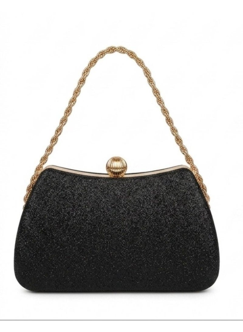 Women's handbag and crossbody bag adorned with sparkling crystal rhinestones and sequins; a perfect handbag for weddings and proms. - Image 2