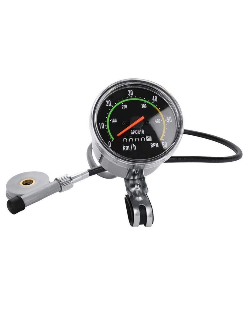 SYOSI - Bike Speedometer, Bicycle Odometer Cycling Computer, Mountain Bike Mechanical Odometer Waterproof Bike Computer Mountain Bicycle Code Table Bike Mechanical Code Table(Black) - Image 1
