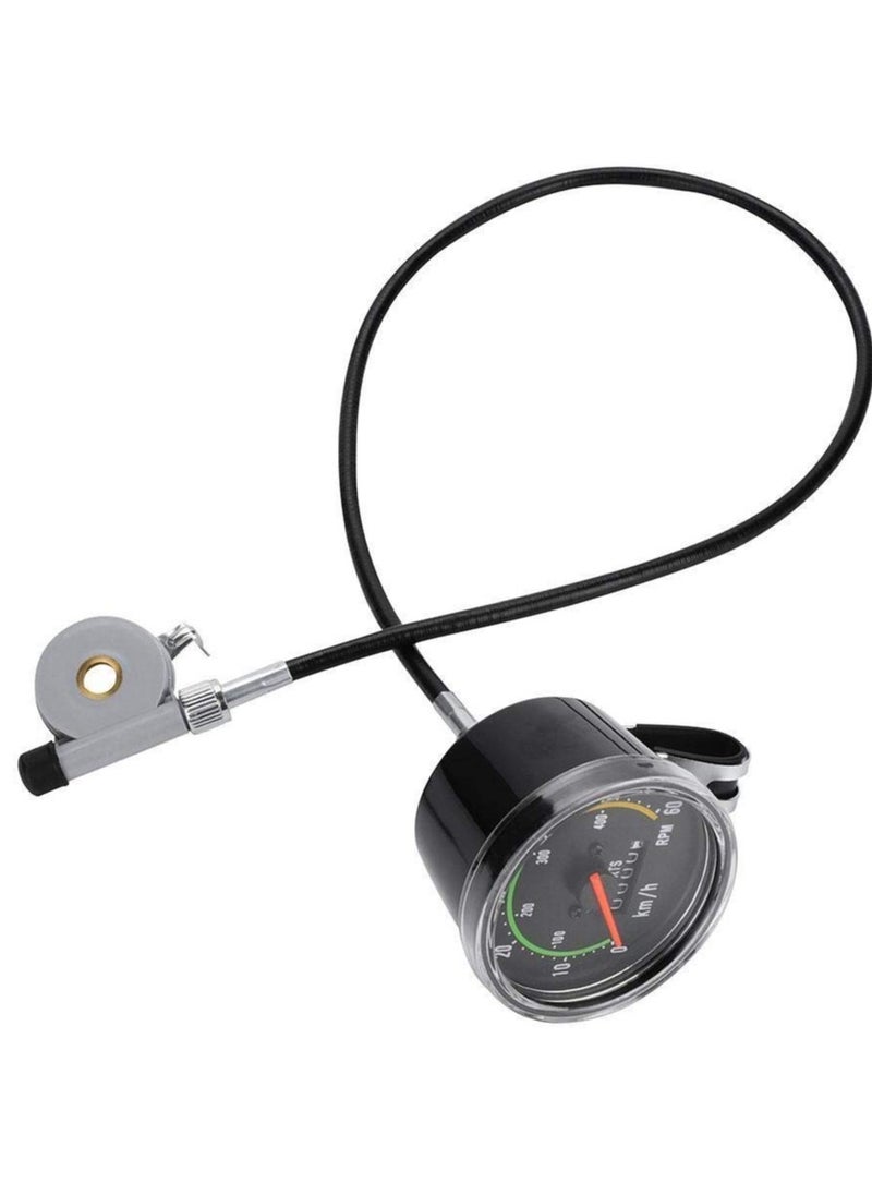 SYOSI - Bike Speedometer, Bicycle Odometer Cycling Computer, Mountain Bike Mechanical Odometer Waterproof Bike Computer Mountain Bicycle Code Table Bike Mechanical Code Table(Black) - Image 1