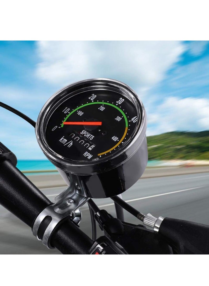SYOSI - Bike Speedometer, Bicycle Odometer Cycling Computer, Mountain Bike Mechanical Odometer Waterproof Bike Computer Mountain Bicycle Code Table Bike Mechanical Code Table(Black) - Image 1