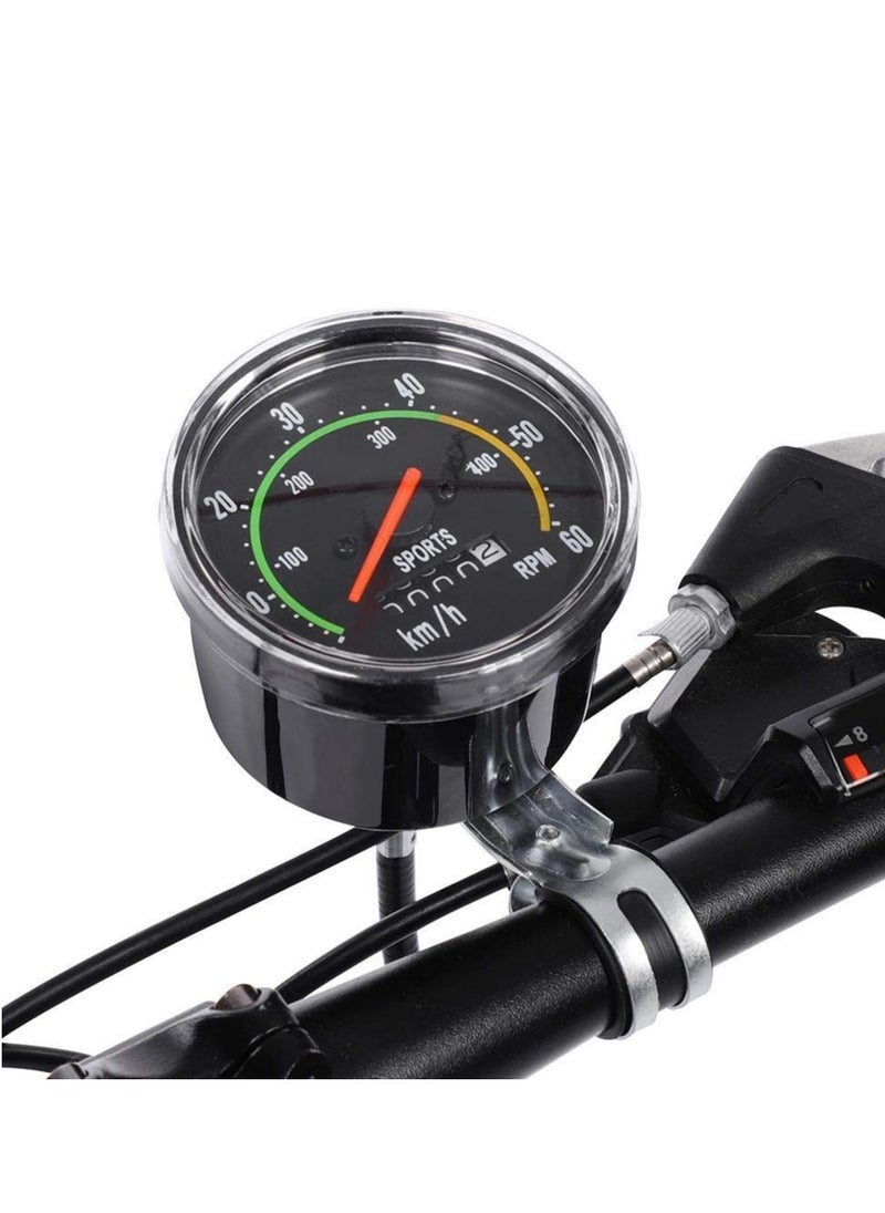 SYOSI - Bike Speedometer, Bicycle Odometer Cycling Computer, Mountain Bike Mechanical Odometer Waterproof Bike Computer Mountain Bicycle Code Table Bike Mechanical Code Table(Black) - Image 1