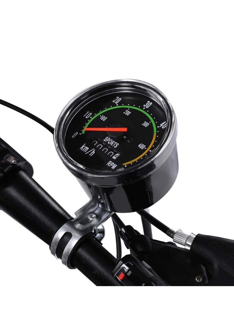 SYOSI - Bike Speedometer, Bicycle Odometer Cycling Computer, Mountain Bike Mechanical Odometer Waterproof Bike Computer Mountain Bicycle Code Table Bike Mechanical Code Table(Black) - Image 1
