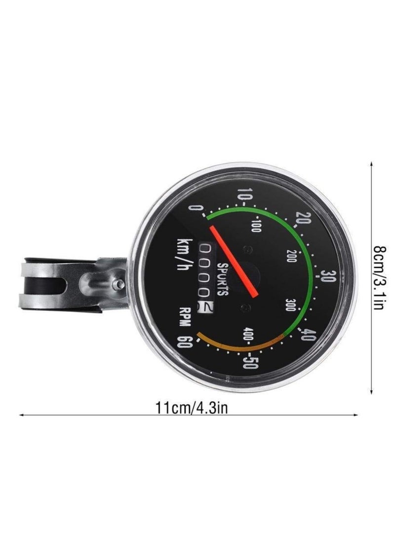 SYOSI - Bike Speedometer, Bicycle Odometer Cycling Computer, Mountain Bike Mechanical Odometer Waterproof Bike Computer Mountain Bicycle Code Table Bike Mechanical Code Table(Black) - Image 1