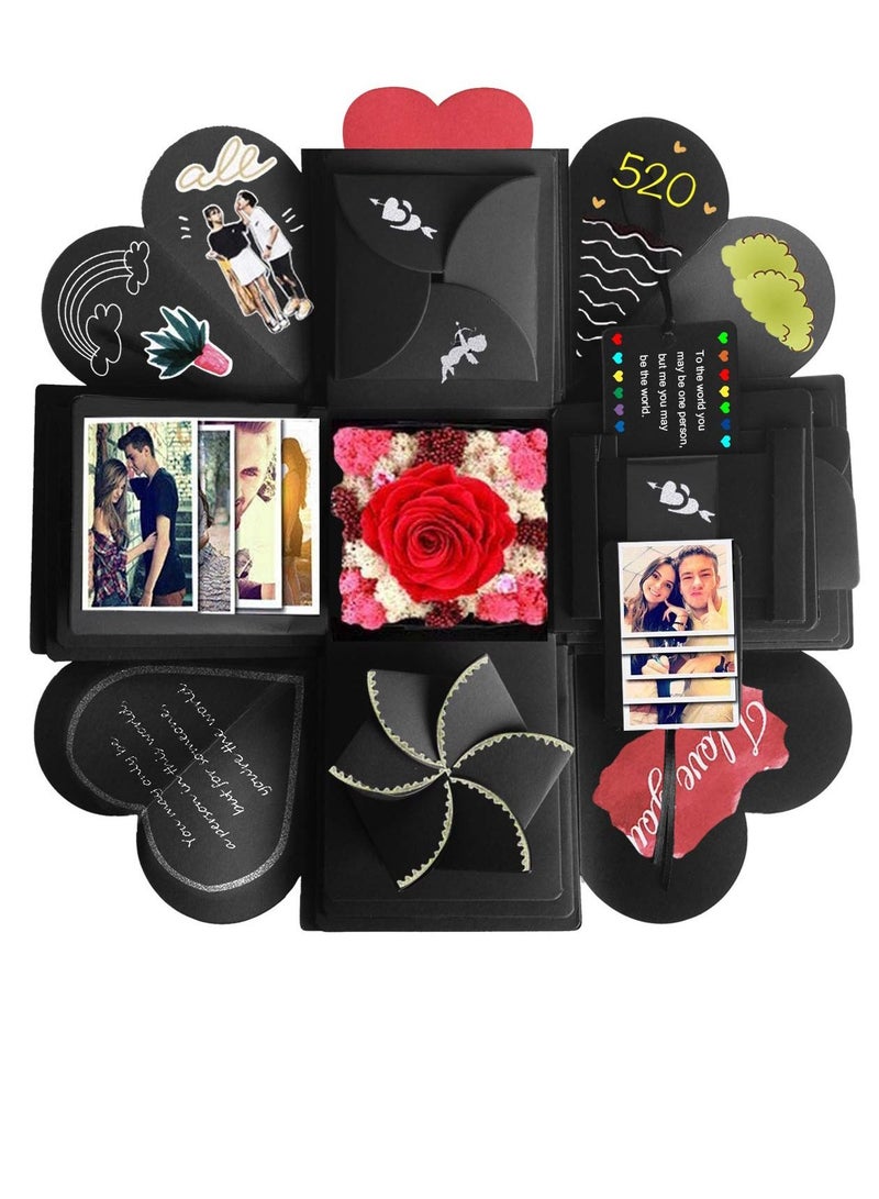 KASTWAVE Explosion Box Creative DIY Photo Album Scrapbooking Gift Box for Birthday, Valentine,Anniversary, Wedding - Image 1