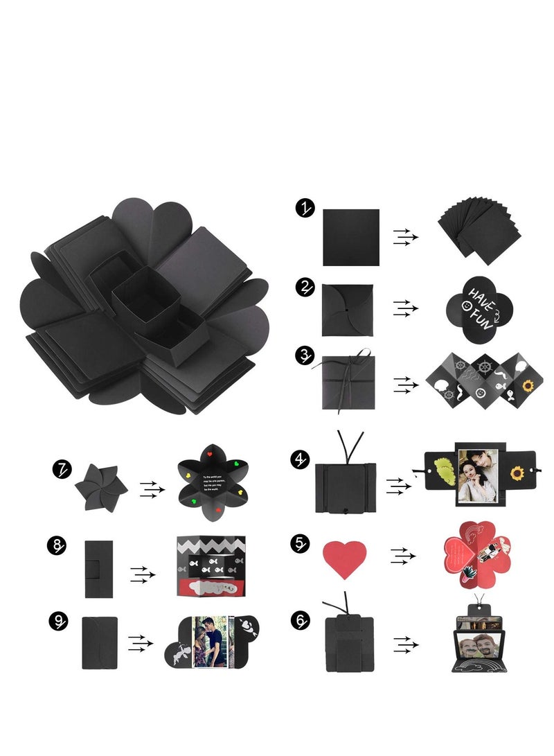 KASTWAVE Explosion Box Creative DIY Photo Album Scrapbooking Gift Box for Birthday, Valentine,Anniversary, Wedding - Image 4