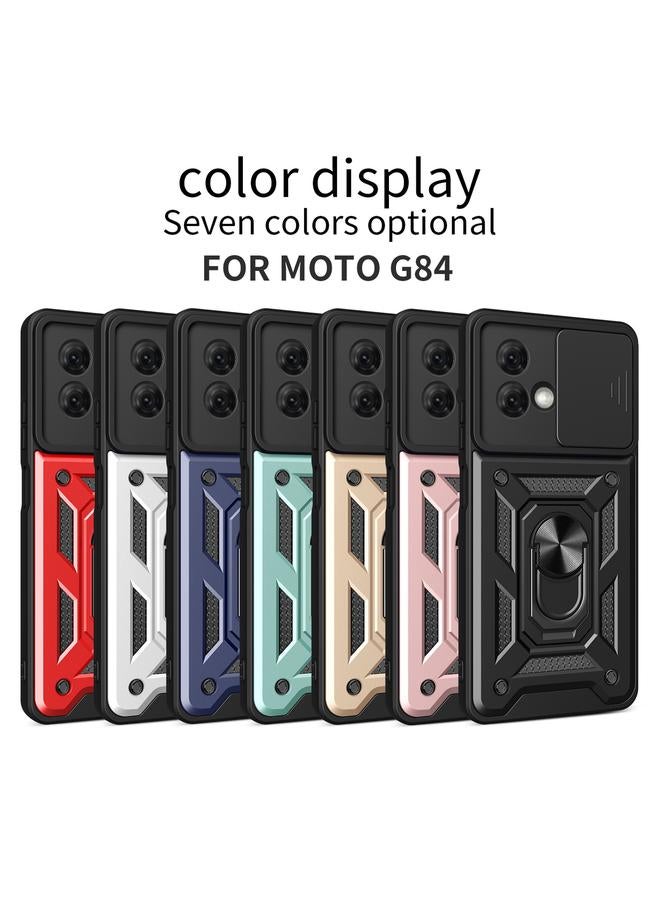 اس-توب جراب لهاتف Motorola Moto G84 بتصميم غطاء كاميرا منزلق من مادة TPU الهجينة لهاتف الكمبيوتر الشخصي - Image 2