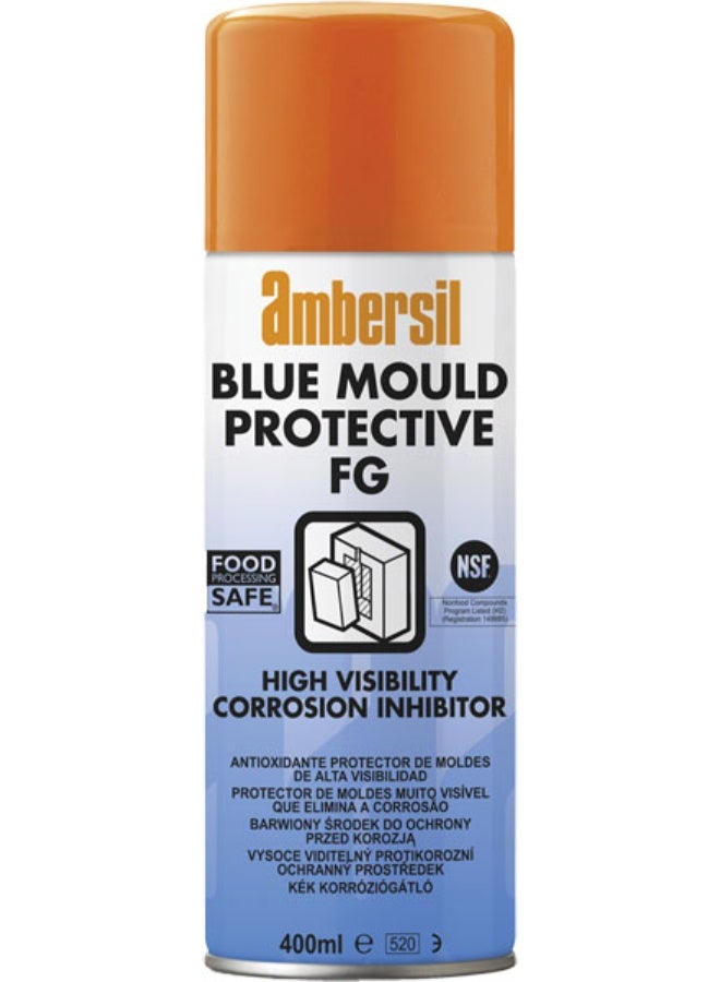 امبيرسيل AMBERSIL BLUE MOULD HIGHLY VISIBLE CORROSION INHIBITOR FOR FOOD PACKAGING 400ML سبراي لحماية القوالب من الصدأ والرطوبة أثناء التخزين - Image 1