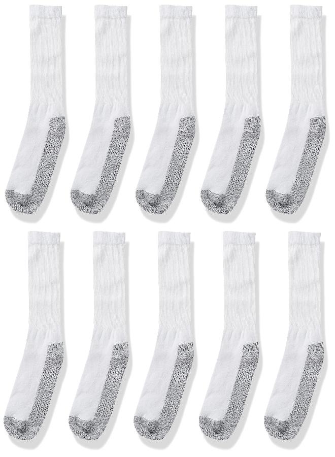 Fruit of the Loom Men’s Work Gear Cushioned Crew Socks 10 Pair - Image 5